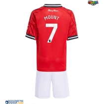 Otroški Nogometni dresi Manchester United Mason Mount #7 Domači 2025-26 Kratek Rokav (+ Kratke hlače)